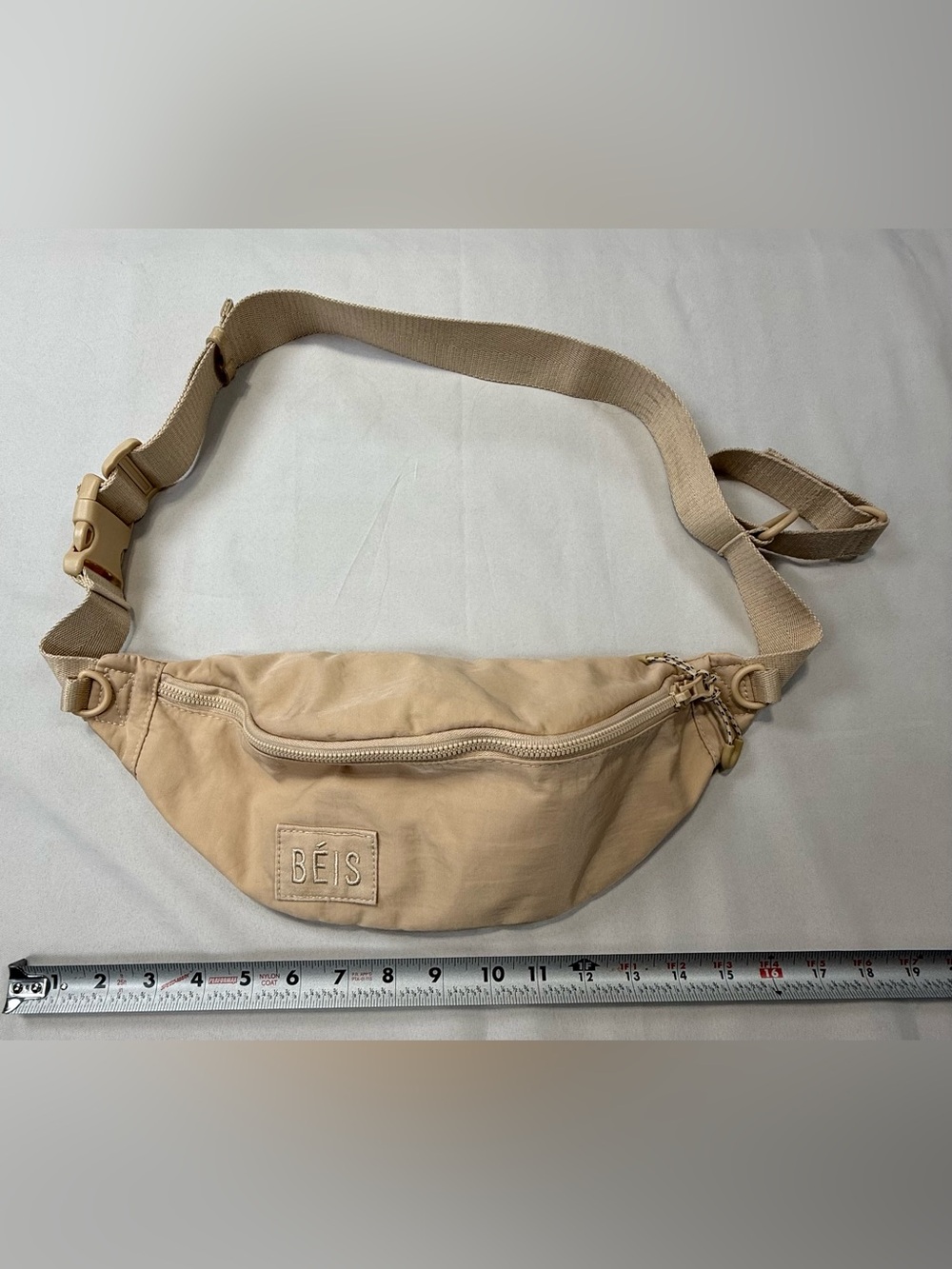 BEIS Neutral Beige Canvas  Crossbody/ Waist Bag - Picture 5 of 9